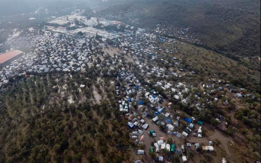 Ο προσφυγικός καταυλίσμός της Μόριας (Facebook, Γιώργος Μουτάφης)
