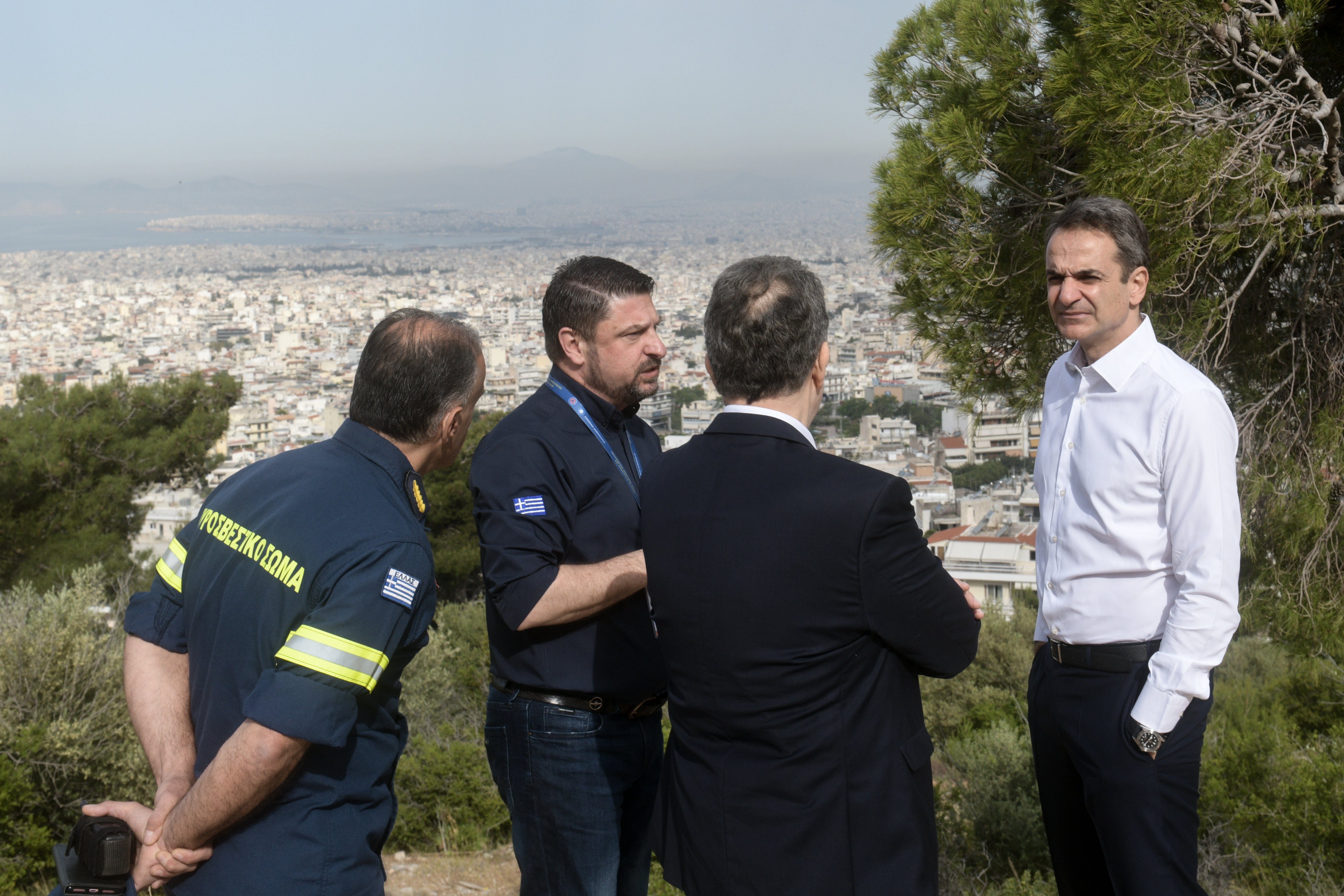 Στον Υμηττό ο Κυριάκος Μητσοτάκης