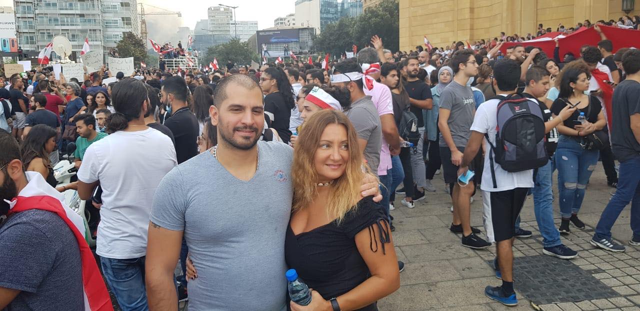 Στις διαδηλώσεις της Βηρυτού τον Οκτώβριο του 2019