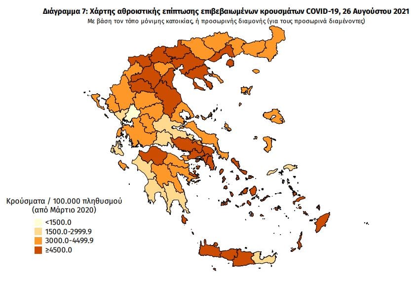 χαρτης διασποράς κρουσμάτων