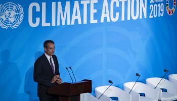 Ο πρωθυπουργός στο βήμα της Γενικής Συνέλευσης του ΟΗΕ