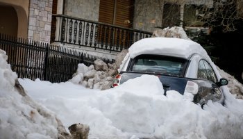 Χιόνια στα Βίλια Αττικής